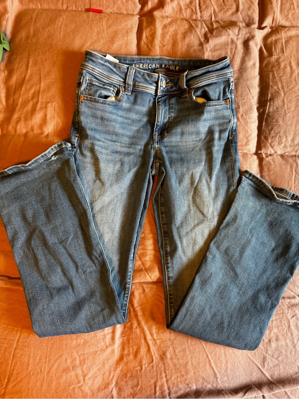 American Eagle Outfitters Women's Medium Blue Straight Leg Jeans